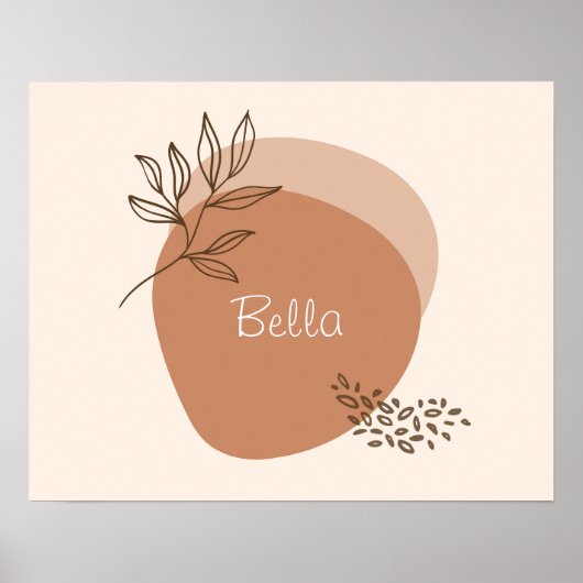 Persoonlijke roze minimalistische wandkunst |  poster (Voorkant)