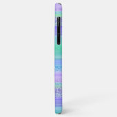 Persoonlijke Roze Mint Groen Blauw Paars Streep Case-Mate iPhone Case (Achterkant/links)