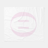 Persoonlijke Roze Monogram Initiaal Luxe deken (Voorkant (Horizontaal))