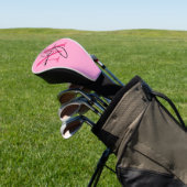 Persoonlijke Roze Monogramnaam Golfheadcover (Insitu)