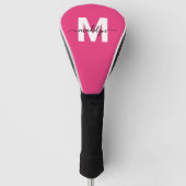 Persoonlijke Roze Monogramnaam Golfheadcover (Voorkant)