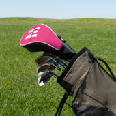 Persoonlijke Roze Monogramnaam Golfheadcover (Insitu)