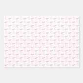 Persoonlijke Roze Naam Initiaal Inpakpapier Vel (Voorkant)