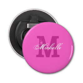 Persoonlijke roze naam magnetische bierflesopener button flesopener