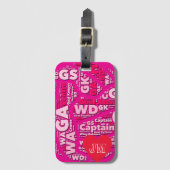 Persoonlijke Roze Netbal Bagagelabel (Voorkant (verticaal))