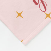 Persoonlijke Roze Notenkraker Kerstdeken  Fleece Deken (Hoek)