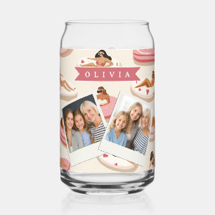 Persoonlijke Roze Opblaasbare Zwemband Zomer Esthe Blikvorm Glas