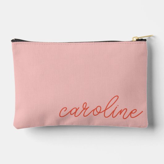 Persoonlijke Roze Oranje Eenvoudige Script Typogra Etui (Achterkant)