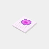 Persoonlijke Roze Paarse Bloem Post-It Notities Post-it® Notes (Schuin)