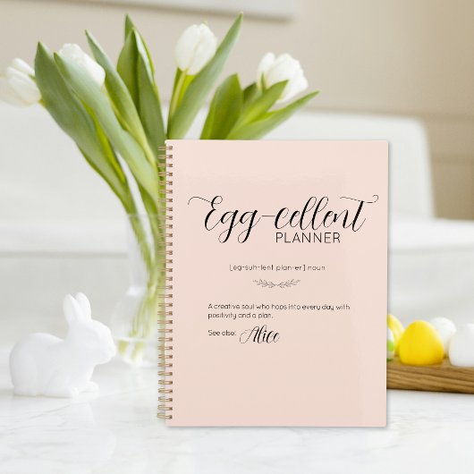 Persoonlijke Roze Paashaas Planner