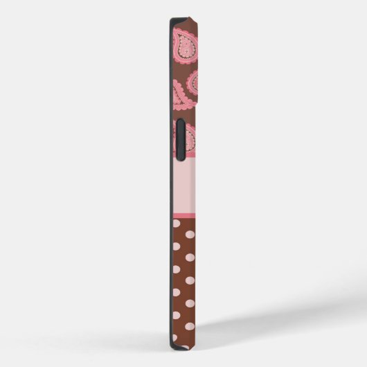 Persoonlijke roze paisley & poka dots telefoontas Case-Mate iPhone case (Achterkant / Rechts)