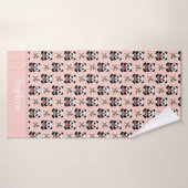 Persoonlijke Roze Panda Kinderen Badhanddoek (Badhanddoek)