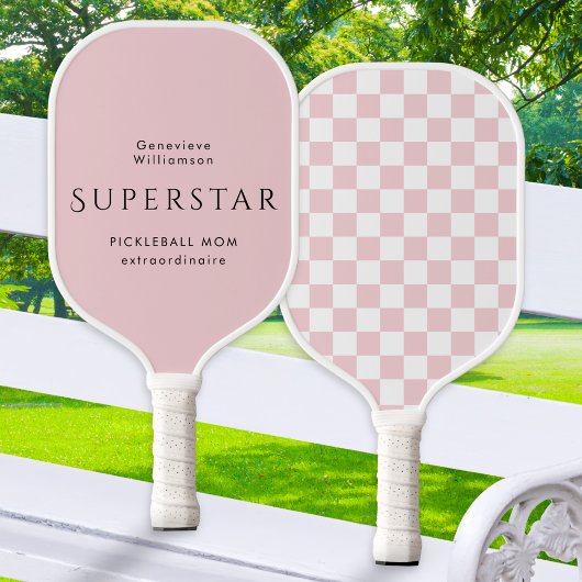 Persoonlijke Roze Pickleball Moeder Superster Aang Paddle