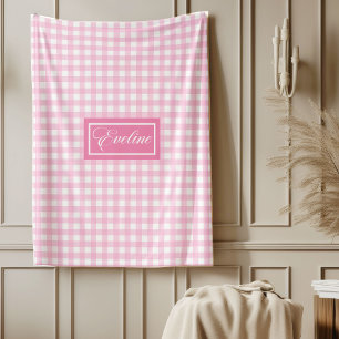 Persoonlijke Roze Plaid Deken Chic Gezellige Accen