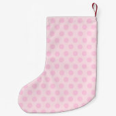 Persoonlijke roze poka Dots kerststop Kleine Kerstsok (Achterkant)