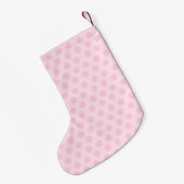 Persoonlijke roze poka Dots kerststop Kleine Kerstsok (Achterkant (Hangend))