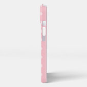 Persoonlijke roze poodot iPhone Case Hoesje (Linkerkant)