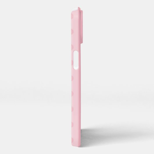 Persoonlijke roze poodot iPhone Case Hoesje (Rechterkant)