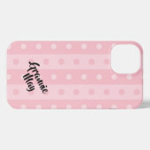Persoonlijke roze poodot iPhone Case iPhone Hoesje (Achterkant horizontaal)