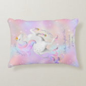 Persoonlijke roze prinses Unicorn Nursery Accent Kussen (Voorkant)