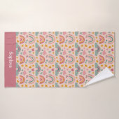 Persoonlijke Roze Regenboog Kinderen Badhanddoek (Badhanddoek)