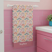 Persoonlijke Roze Regenboog Kinderen Strandlaken