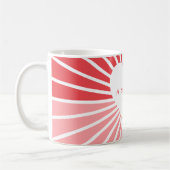 Persoonlijke roze rode hart koffiemok (Links)