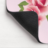 Persoonlijke Roze Roos Muismat (Hoek)