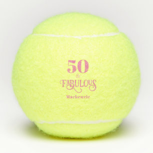 Persoonlijke Roze Roze Vijftig en Fabulous Tennisballen