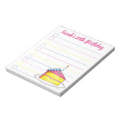 Persoonlijke roze-roze-zeeplantaarn notitieblok (Linkerzijde)