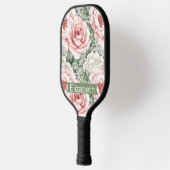 Persoonlijke Roze Rozen Pickleball Paddle (Links)