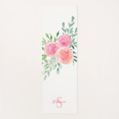 Persoonlijke Roze Rozen Yogamat (Voorkant)