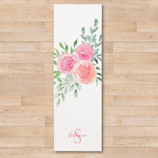 Persoonlijke Roze Rozen Yogamat