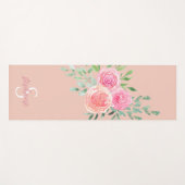 Persoonlijke Roze Rozen Yogamat (Voorkant (horizontaal))