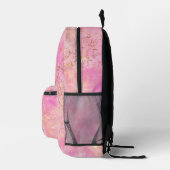 Persoonlijke Roze Rozenkwarts Bedrukte Rugzak (Rechts)