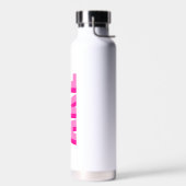 Persoonlijke Roze Schaduw Monogram Beginletters Waterfles (Links)