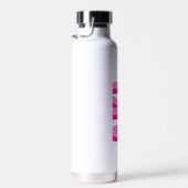 Persoonlijke Roze Schaduw Monogram Beginletters Waterfles (Rechts)