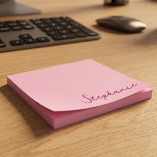 Persoonlijke Roze Script Post-it Plakbriefjes Post-it® Notes