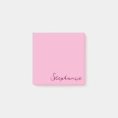 Persoonlijke Roze Script Post-it Plakbriefjes Post-it® Notes (Voorkant)