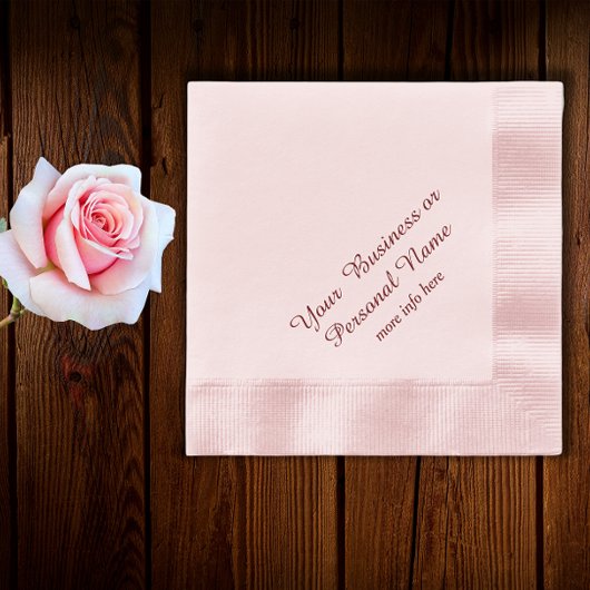 persoonlijke roze servetten