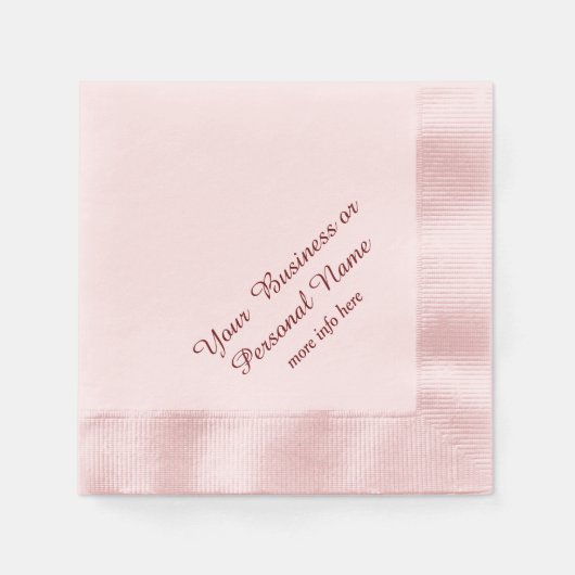 persoonlijke roze servetten (Voorkant)