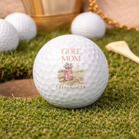 Persoonlijke Roze Strik Golf Moeder Golfballen