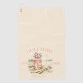 Persoonlijke Roze Strik Golf Moeder Golfhanddoek (Voorkant)