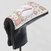 Persoonlijke Roze Strik Golf Monogram Golfheadcover (3/4 voorkant)