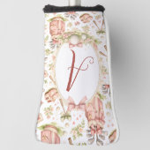 Persoonlijke Roze Strik Golf Monogram Golfheadcover (Draai 90)