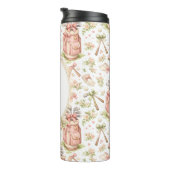 Persoonlijke Roze Strik Golf Monogram Thermosbeker (Geroteerd rechts)