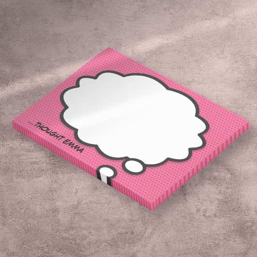 Persoonlijke Roze Stripboek Denkballon Post-it® Notes