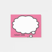 Persoonlijke Roze Stripboek Denkballon Post-it® Notes (Voorkant)