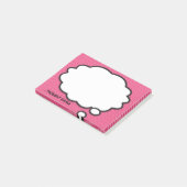 Persoonlijke Roze Stripboek Denkballon Post-it® Notes (Schuin)