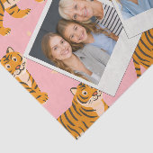 Persoonlijke Roze Tijger Chic Uitdagend Leuk Esthe Tissuepapier (Detail)